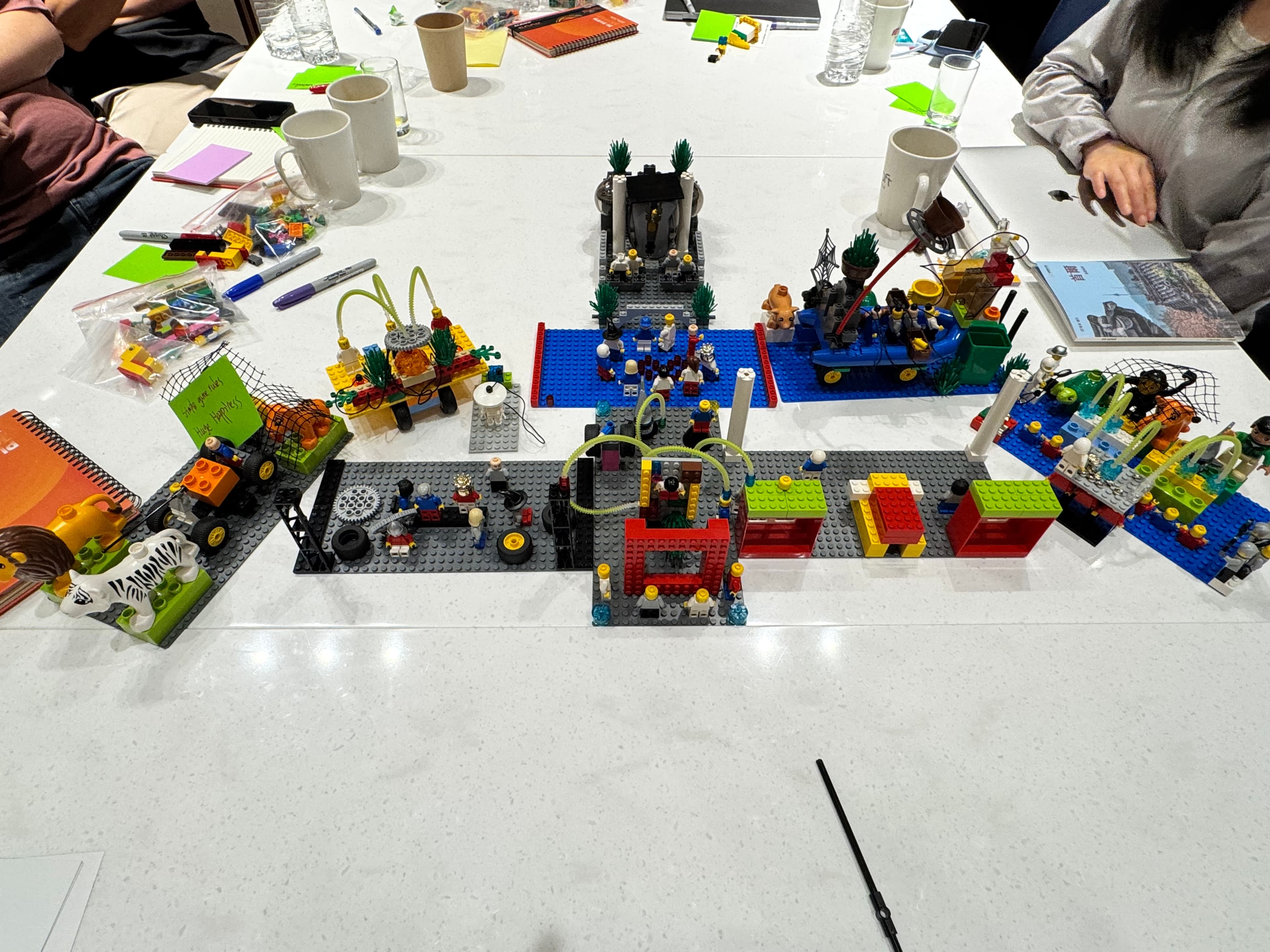 Men-Kind LEGO Serious Play workshop — builds on the table in session